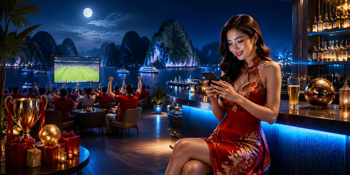Người hâm mộ bóng đá tại Hạ Long theo dõi sự kiện thể thao trực tiếp trên điện thoại
