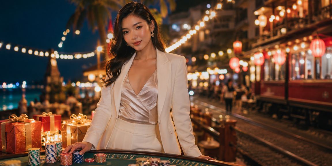 Người dùng Hà Nội nhận thưởng cashback và kiểm tra tài khoản trên điện thoại tại bãi biển