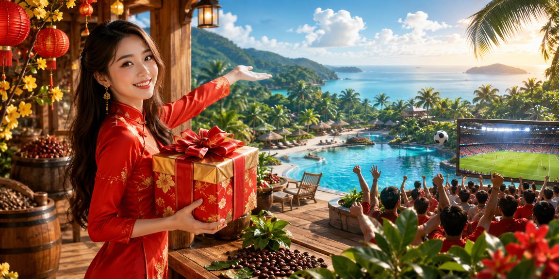 Người chơi tại Phú Quốc thưởng thức cà phê và tham gia Jackpot trực tuyến trên điện thoại